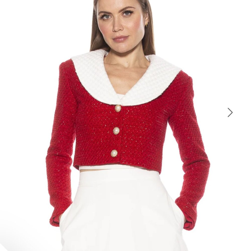 NWT Alexia Admor Clementine Jacket, RED, Size 2